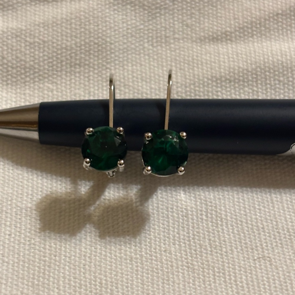 Elegant Green Gemstone Earrings